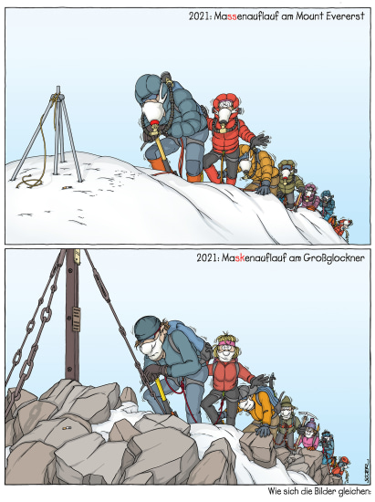 Höhenbergsteigen: Die besten Cartoons von Sojer