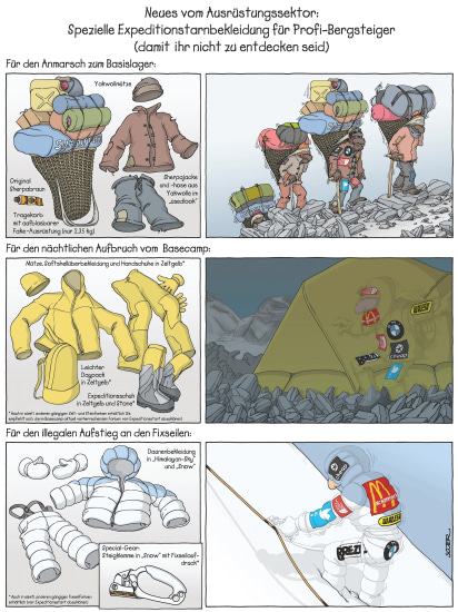 Höhenbergsteigen: Die besten Cartoons von Sojer