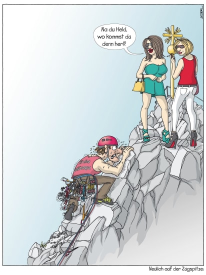 Klettern mit Humor