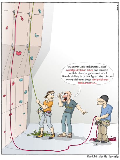 Klettern mit Humor