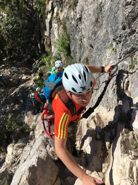<p>Auf dem Programm heute unter vielen anderen Angeboten: der Klettersteig Colodri (Sentiero del Colodri).</p>