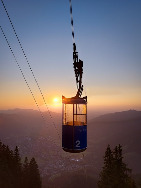 Gondelfahrt im Sonnenuntergang