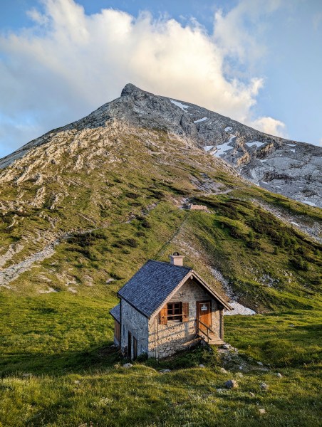 Blick vom Watzmannhaus auf die Mittelspitze