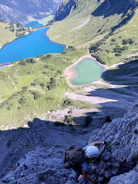 Klettern mit 3-Seen-Blick