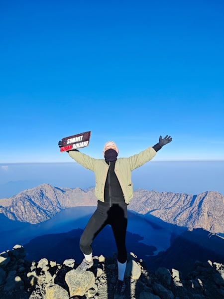 Gipfelglück auf Lombok 