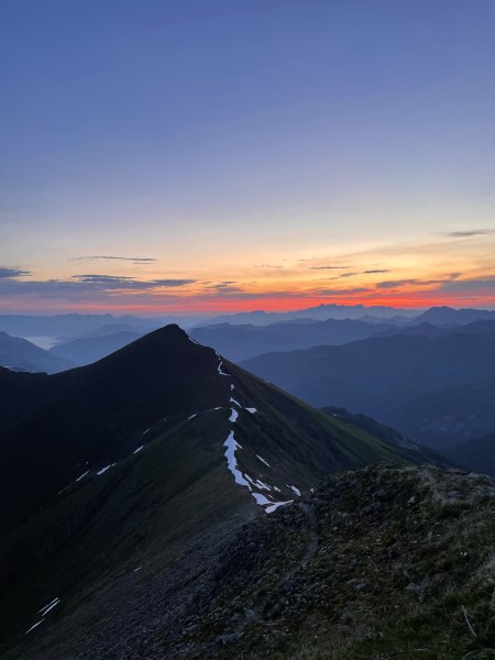 Aussicht beim Sonnenaufgang