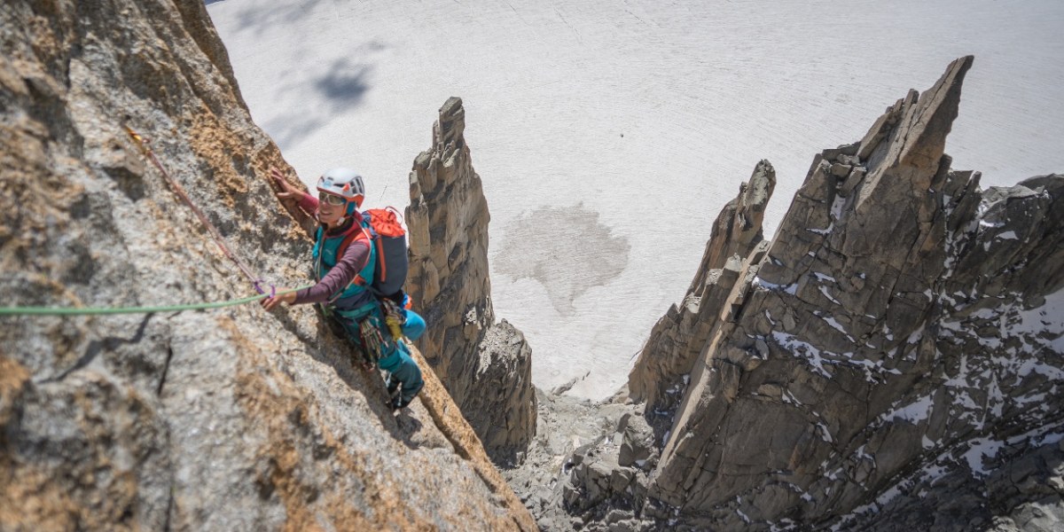 Kletterei im besten Granit in der Schweizer Route