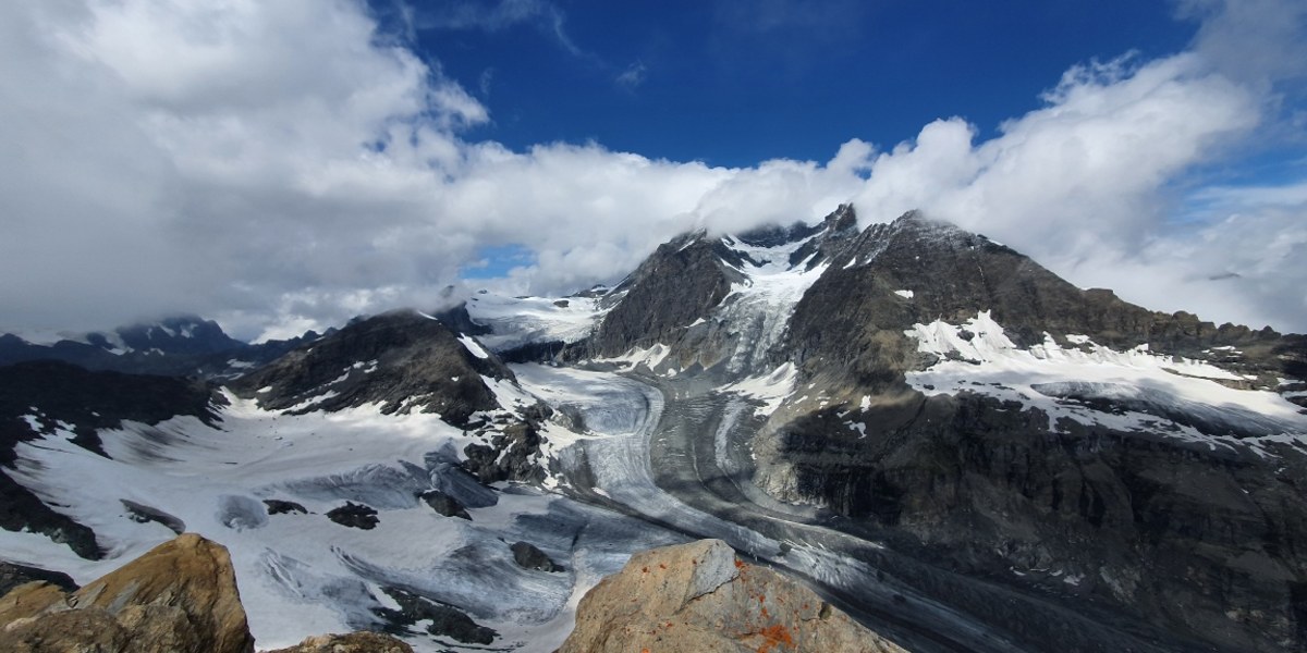 Beste Sicht auf den Grand Combin vom Gipfel des Mont Avril