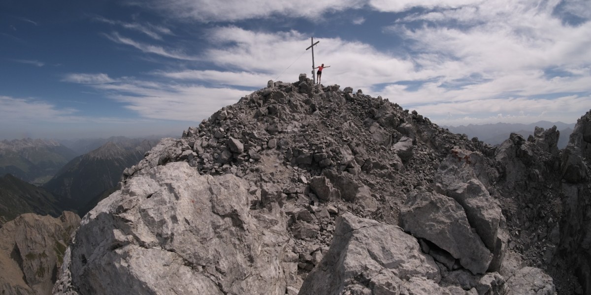 Am Gipfel der Holzgauer Wetterspitze