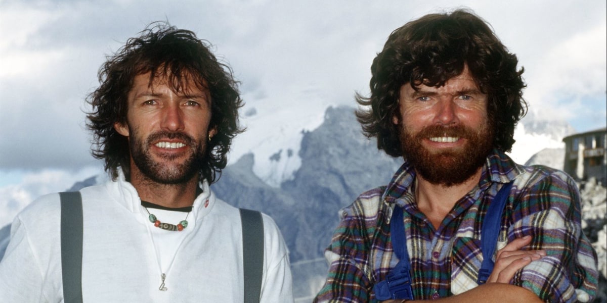 8.000er-Erfolgsduo: Hans Kammerlander (l) und Reinhold Messner im Jahr 1991.