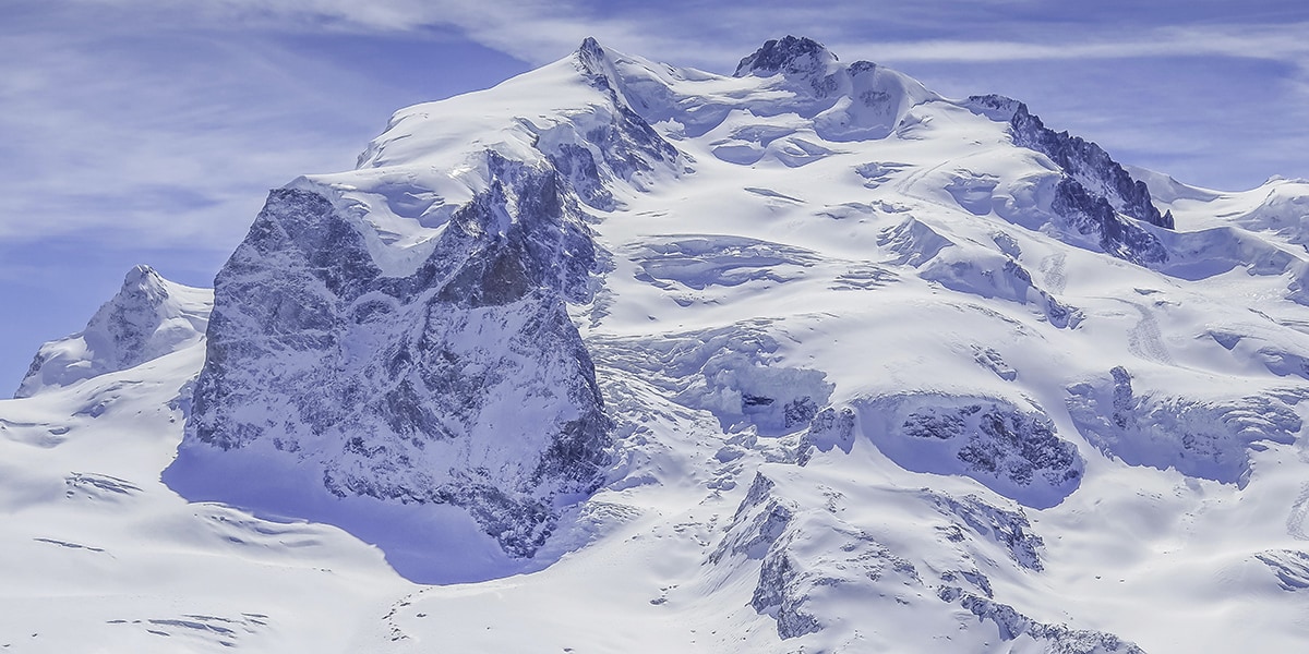 Die Dufourspitze: Der höchste Gipfel der Schweiz.