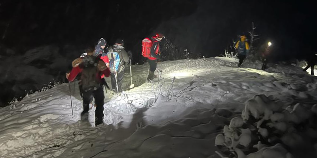 Wanderer in Tirol aus dichtem Schneetreiben gerettet