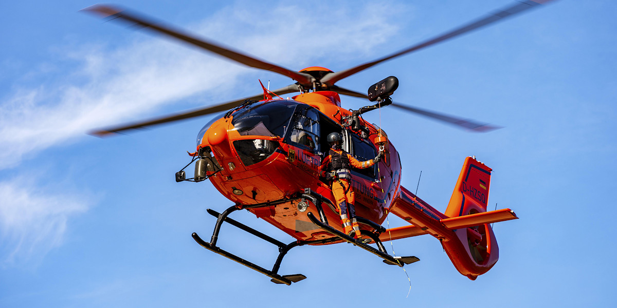 Rettungshelikopter im Einsatz (Symbolbild)