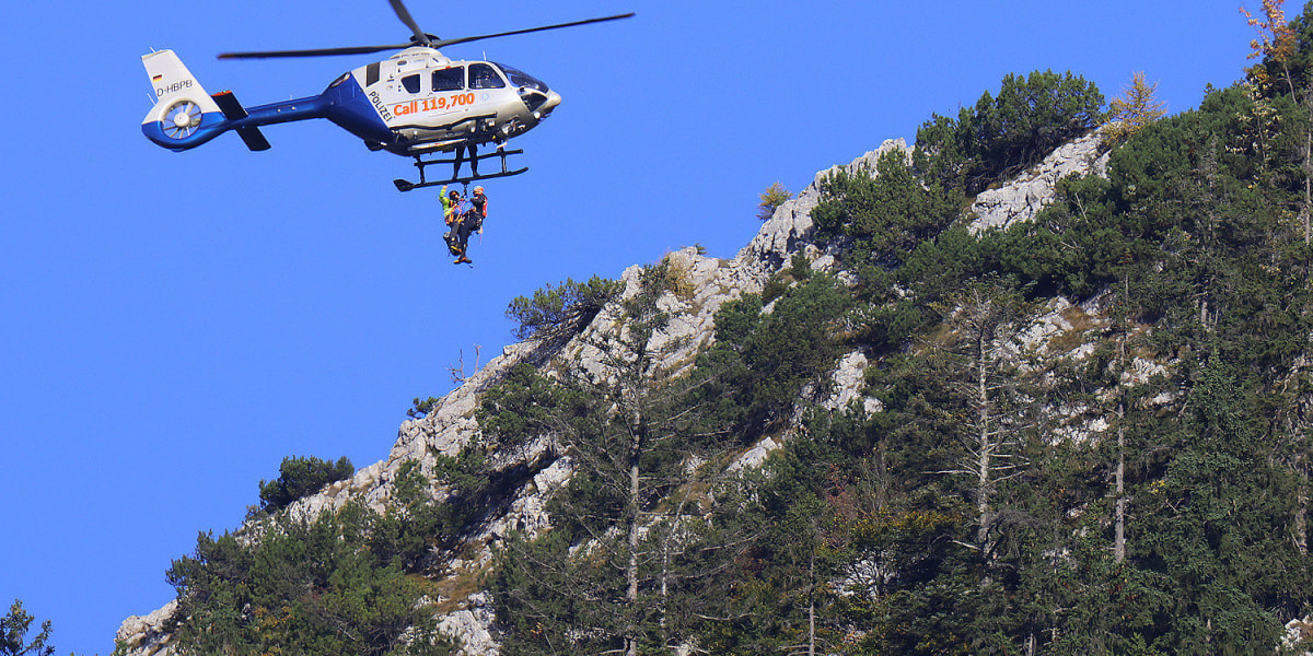 Rettungshelikopter im Einsatz