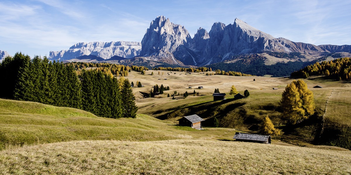 Herbstzeit in der Dolomitenregion Seiser Alm 