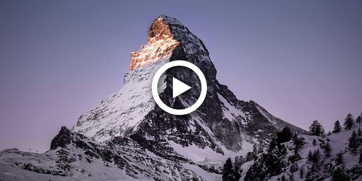 Schweizer Wahrzeichen: Das Matterhorn.
