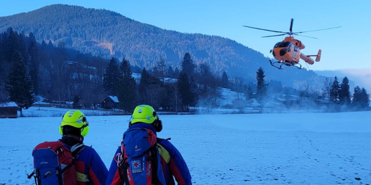 Rettungshelikopter im Einsatz