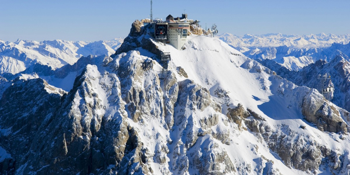 Die Zugspitze im Winter. 