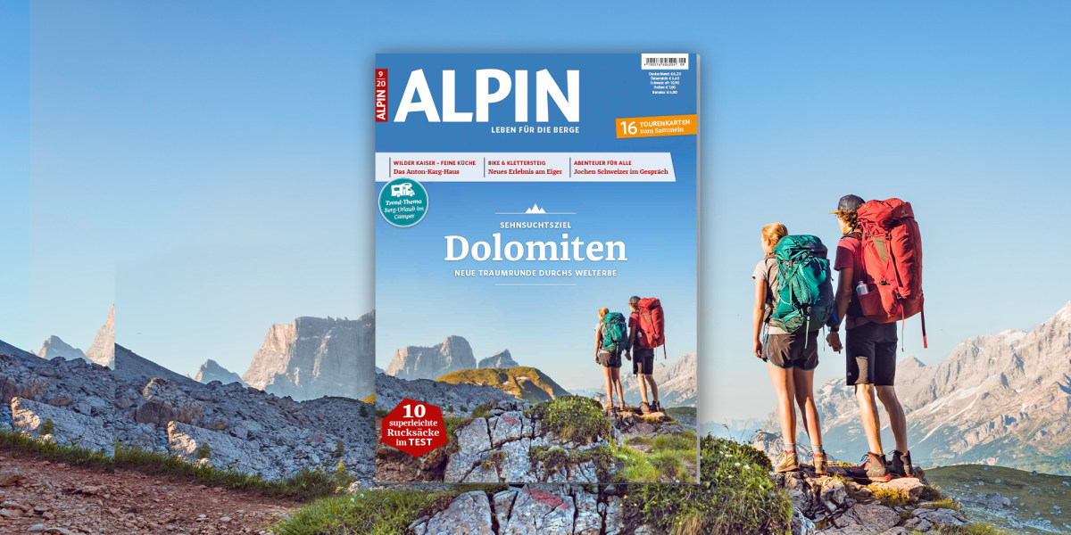 ALPIN 09/2020: Sehnsuchtsziel Dolomiten - Traumrunde durchs Welterbe