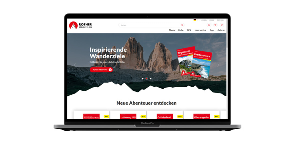Der Rother Bergverlag hat eine neue Website 