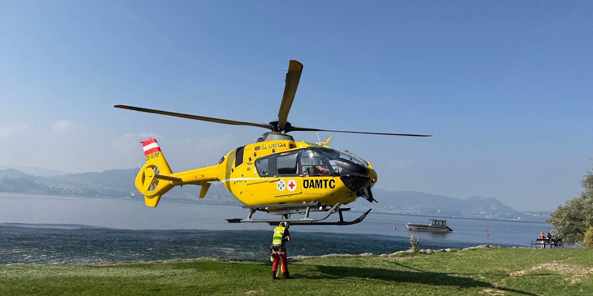 Christophorus 10 am Traunsee im Einsatz.