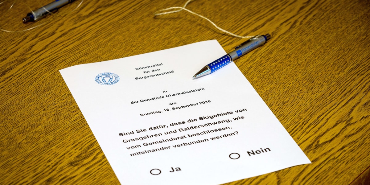 Riedberger Horn, Abstimmung, Bürgerentscheid, Bürgerbefragung, Voting