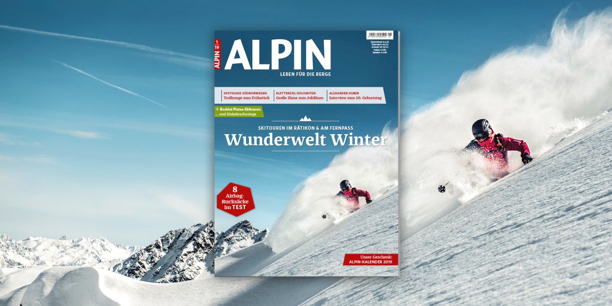 ALPIN 01/2019: Unentdeckten Skitourenperlen in den Lechtalern