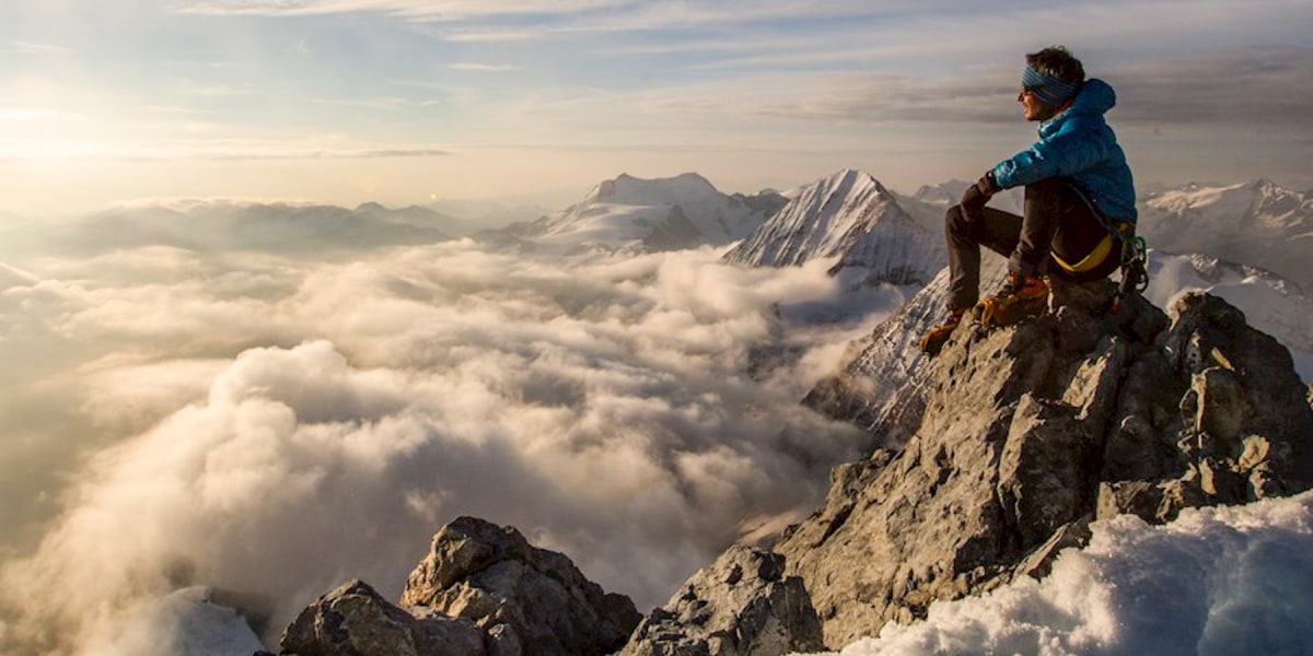 Das Bild von Daniela Kofler trägt den Titel "Auch Bergführer dürfen genießen".