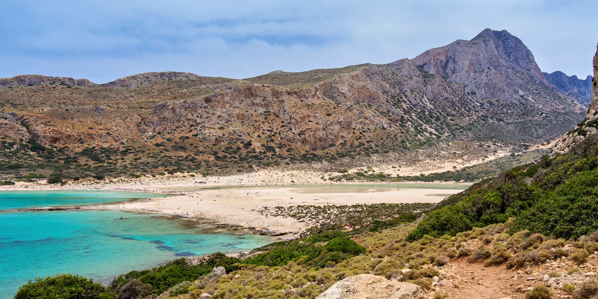 Felsenlandschaft am Balos Beach auf Kreta.
