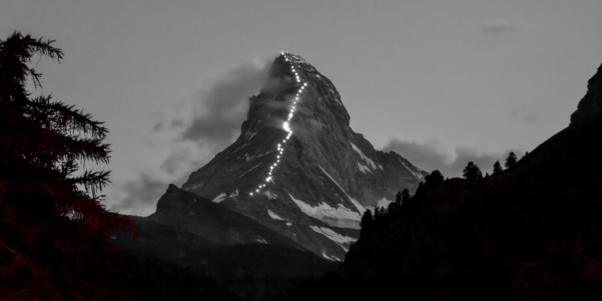 Matterhorn: Route der Erstbesteiger beleuchtet