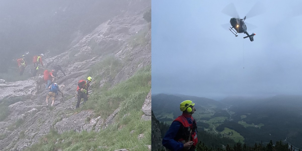 Aufwändige Rettungsaktion der Bergwacht samt Helikoptereinsatz an der Reiteralpe