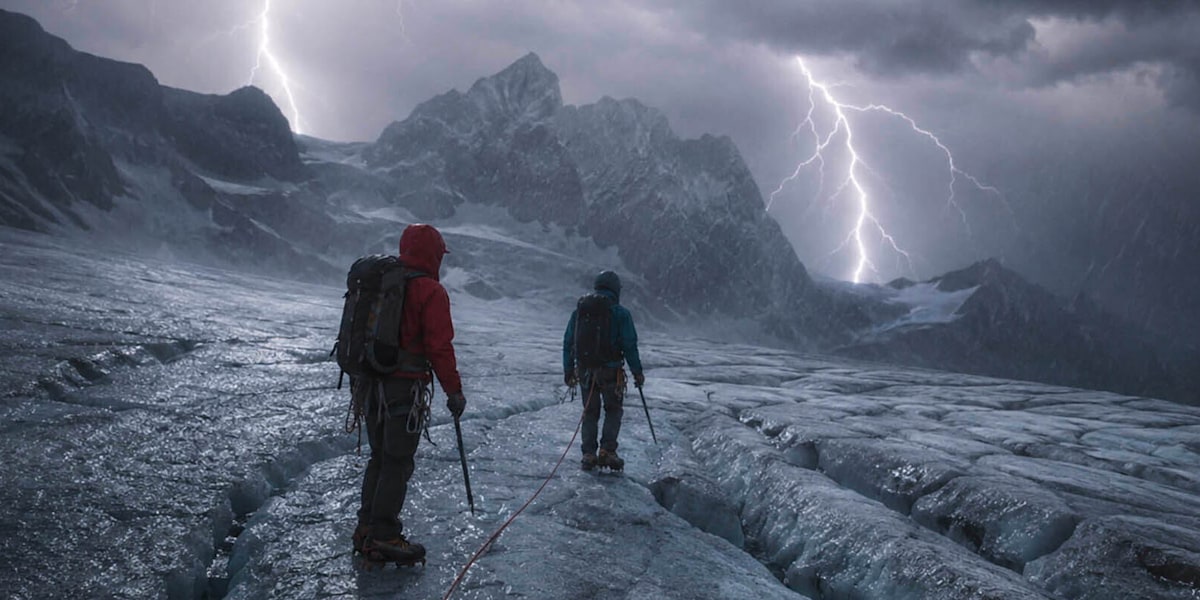 Gewitter am Gletscher, was tun?