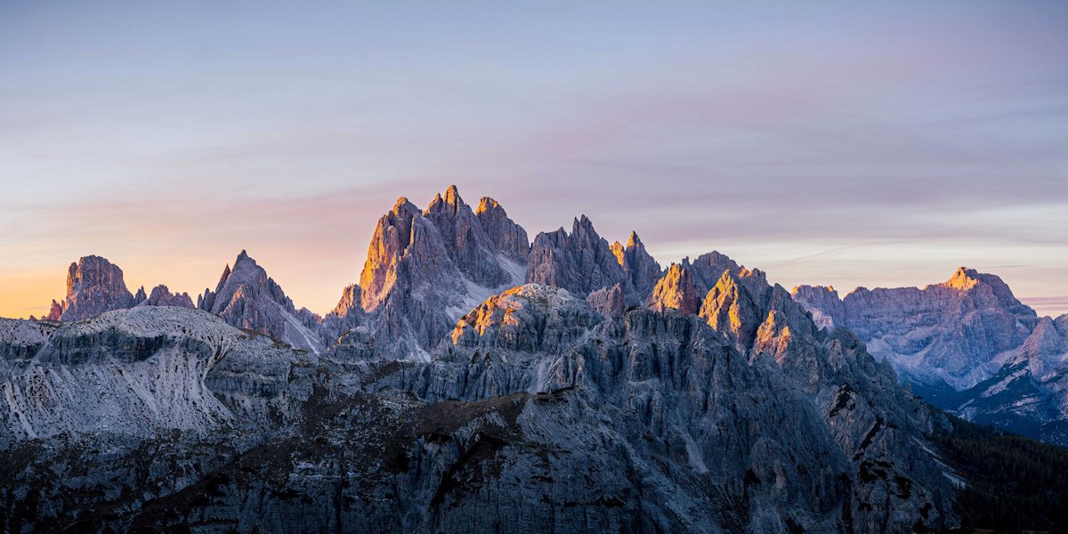 Ziel der Alpenüberquerung: Die Drei Zinnen in Südtirol.