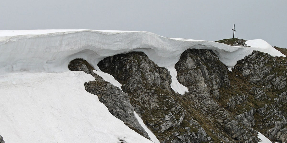 Gipfelwechte am Vorderunnutz. (Keine aktuellen Verhältnisse!)