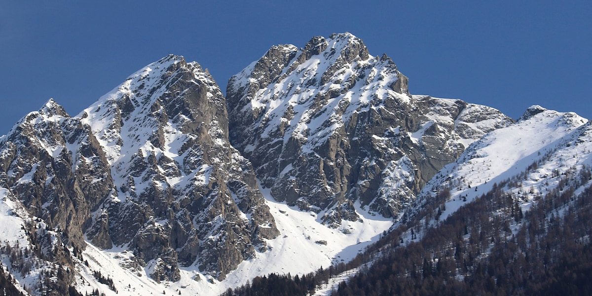 Blick&nbsp;auf&nbsp;die&nbsp;winterlichen&nbsp;Sarntaler&nbsp;Alpen.
