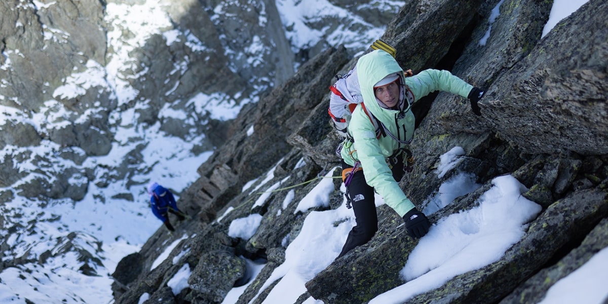 Babsi Vigl und David Göttler bei ihrer Winterbegehung des Monte Viso.