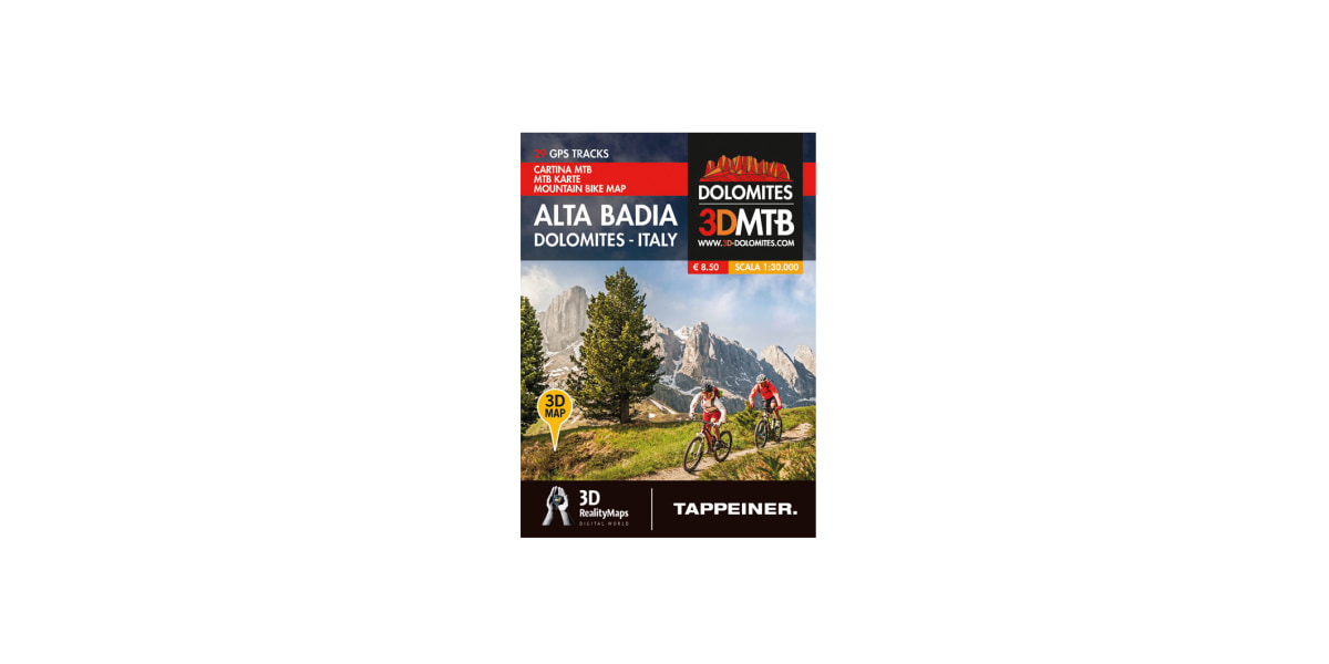 Karten, Mountainbikekarten, MTB-Karten, Dolomites, Alta Badia, Tappeiner, GPS-Tracks, Routen