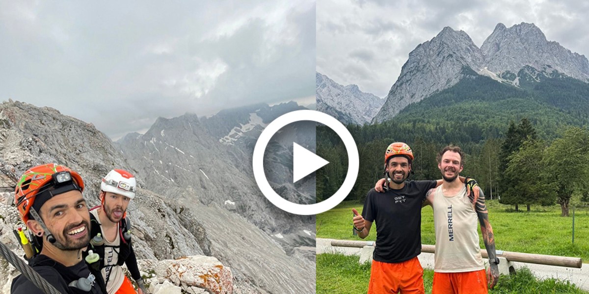 Benni Bublak und Johannes Stimpfle mit neuer Bestzeit auf dem Jubiläumsgrat.