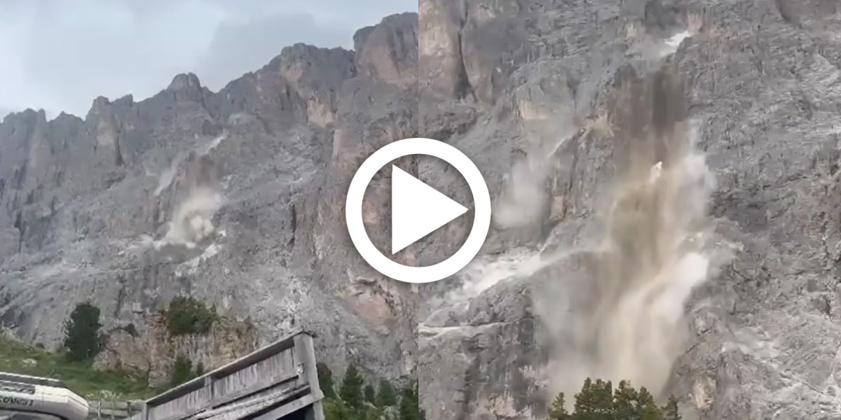 Dolomiten: Felssturz am Langkofel