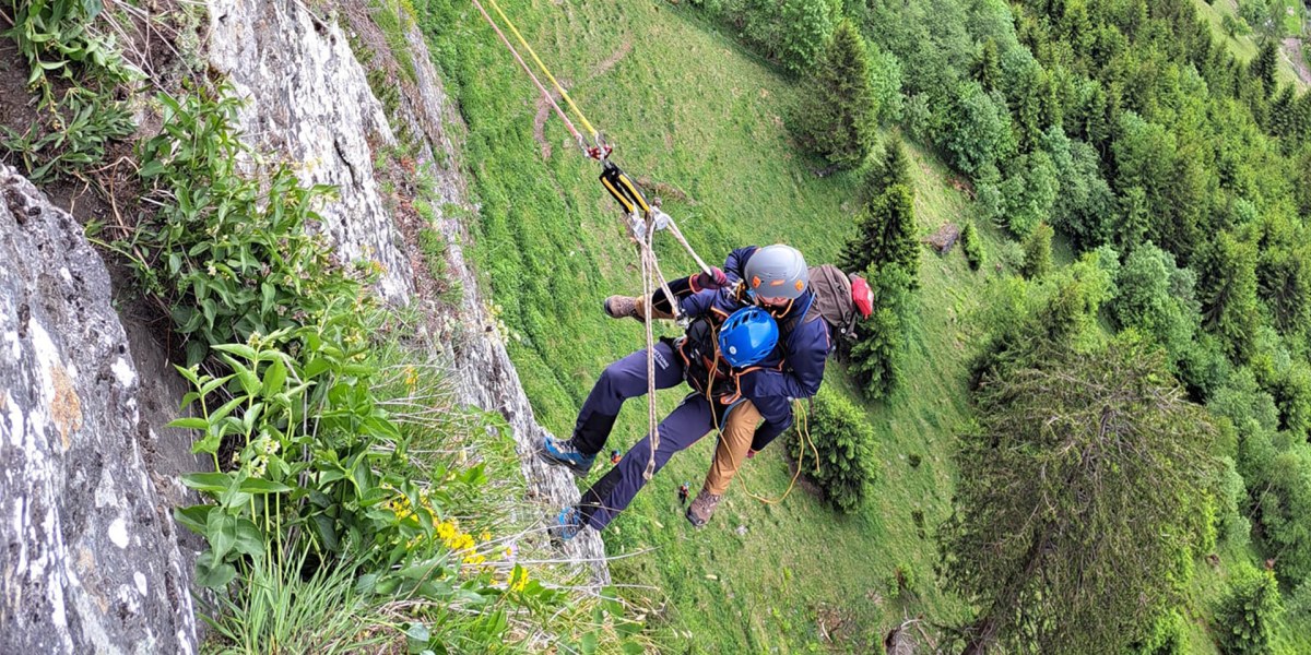 Rettungsaktion am Franzl-Klettersteig
