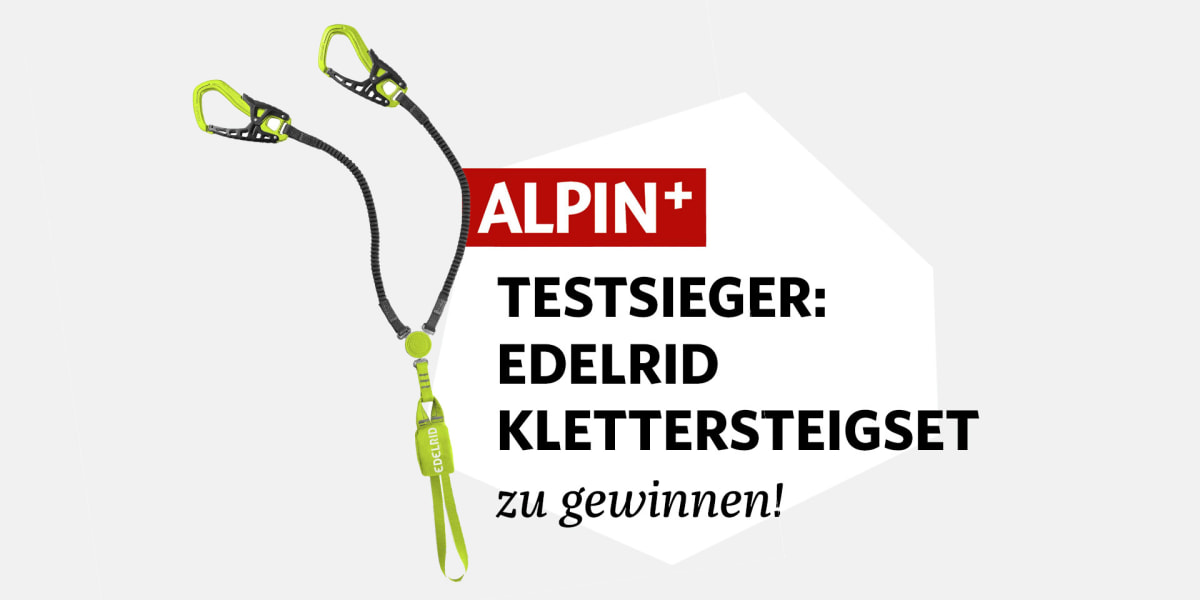 Das Klettersteigset Edelrid Cable Comfort Tri ist der Testsieger aus dem Test der Klettersteigsets in der ALPIN Ausgabe 05/2024 und wird auf ALPIN  verlost. Wert: 144,95 Euro