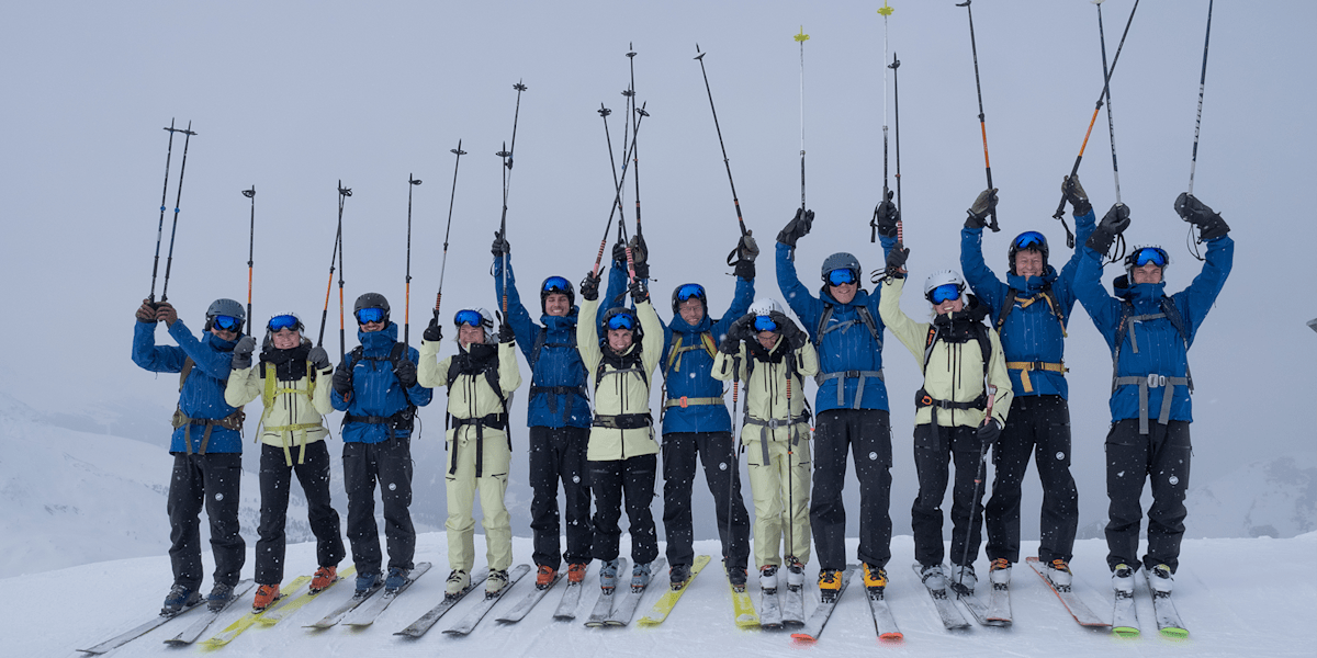 Die Skitester*innen in Nauders