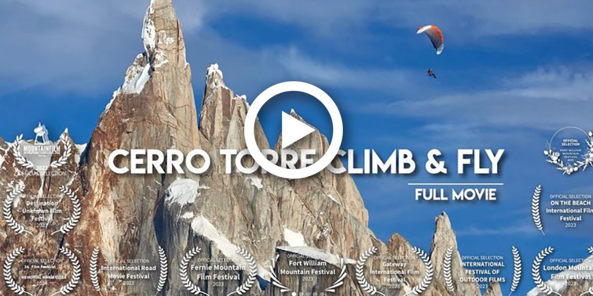 Streaming-Tipp: Gleitschirmflug vom Cerro Torre