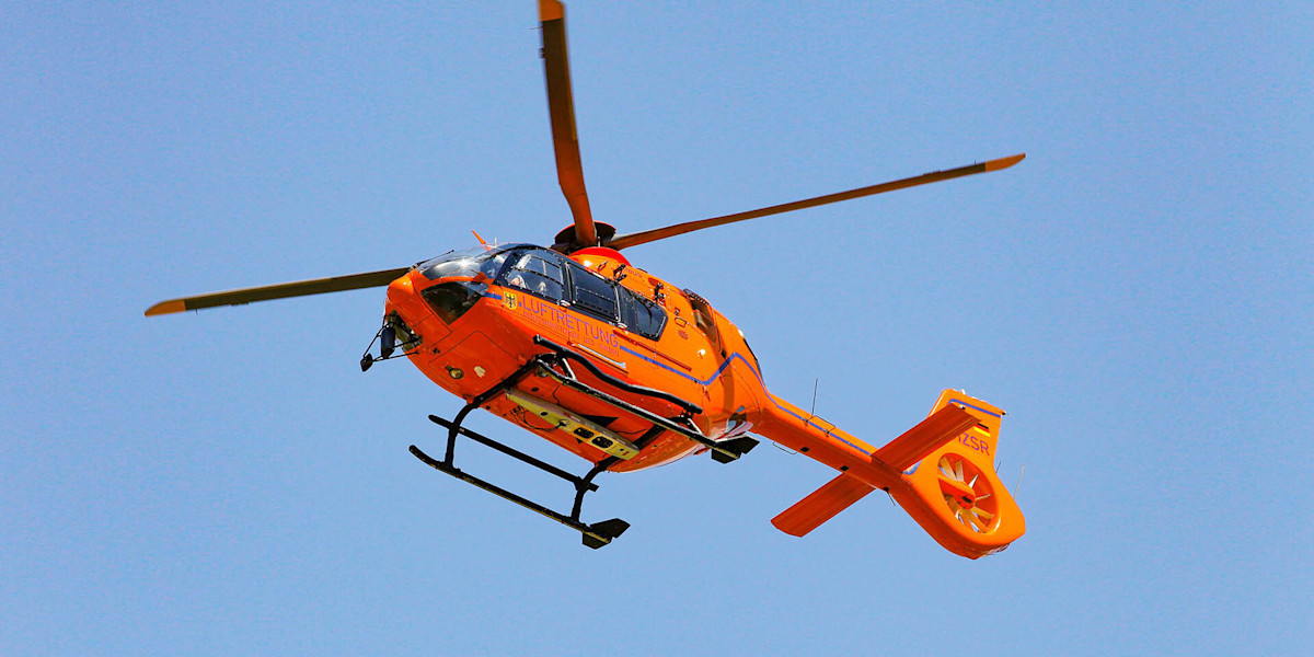 Rettungshelikopter im Einsatz (Symbolbild)