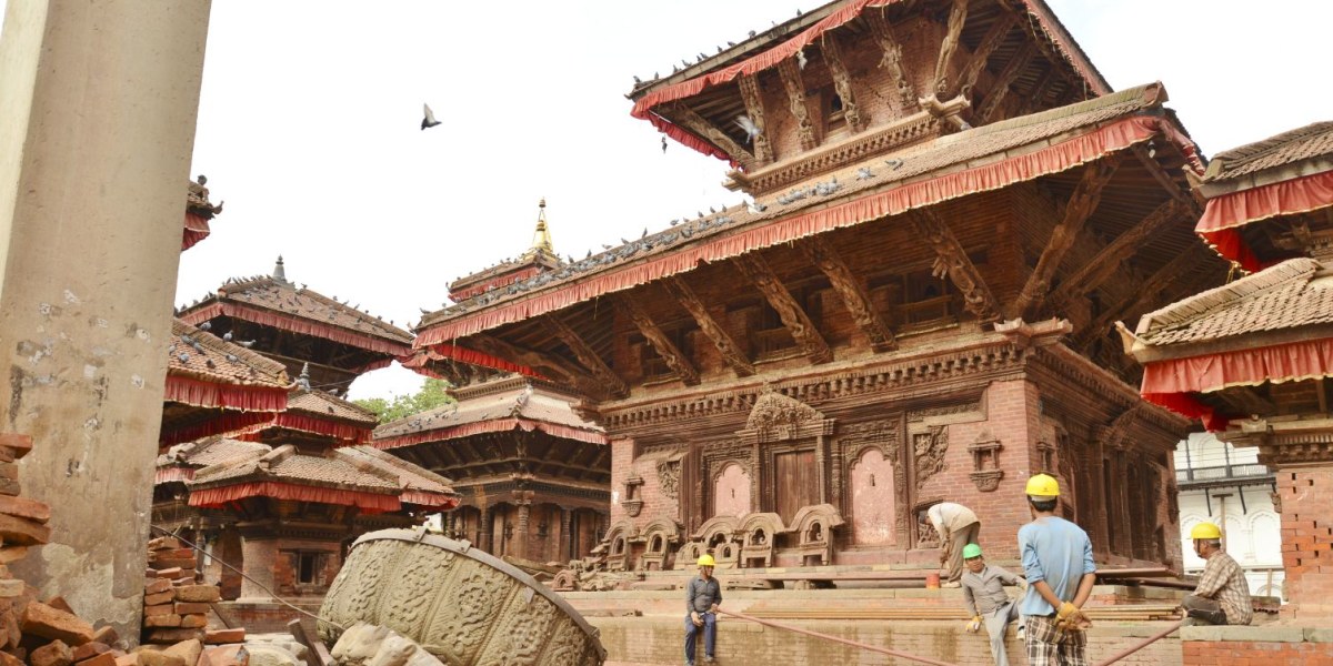 Aufbau Durbar Square in Nepal