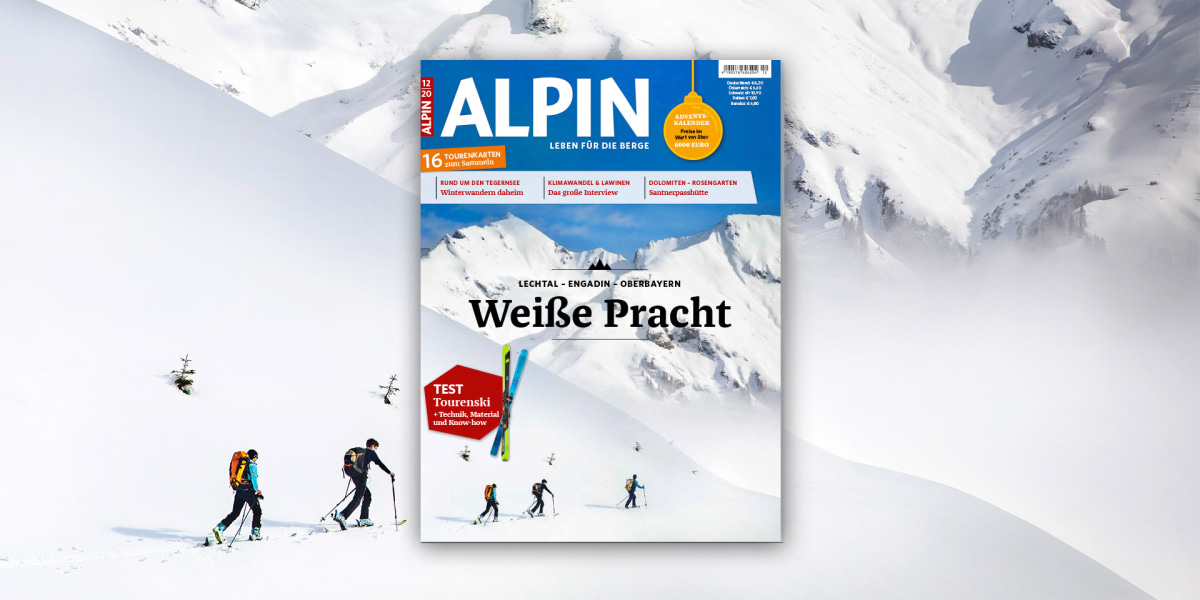 ALPIN 12/2020: Weiße Pracht in Oberbayern, Lechtal und Engadin