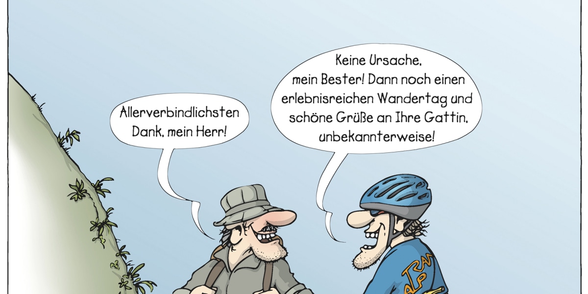 Wander-Cartoons von Georg Sojer