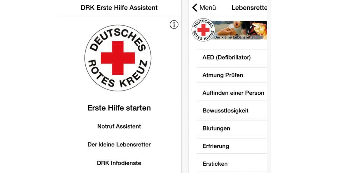 App "Erste Hilfe" des Deutschen Roten Kreuzes, Ersthilfe, Rettung Notruf, Rezension, Test