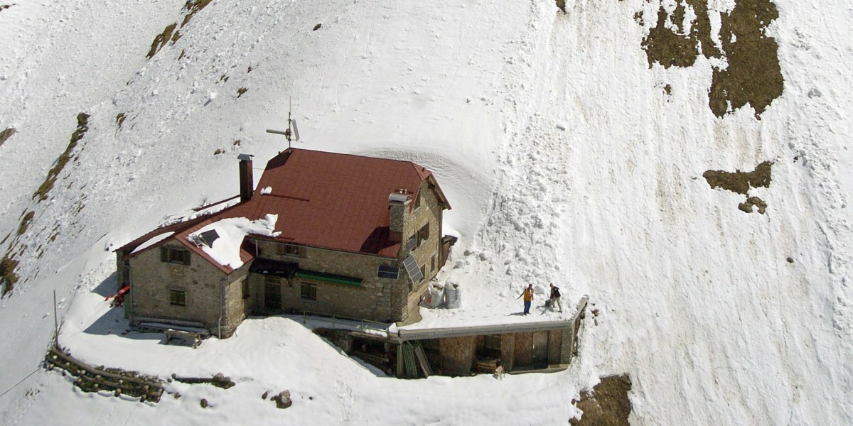 Alpenvereinshütte: Das Waltenberger Haus in den Allgäuer Alpen.