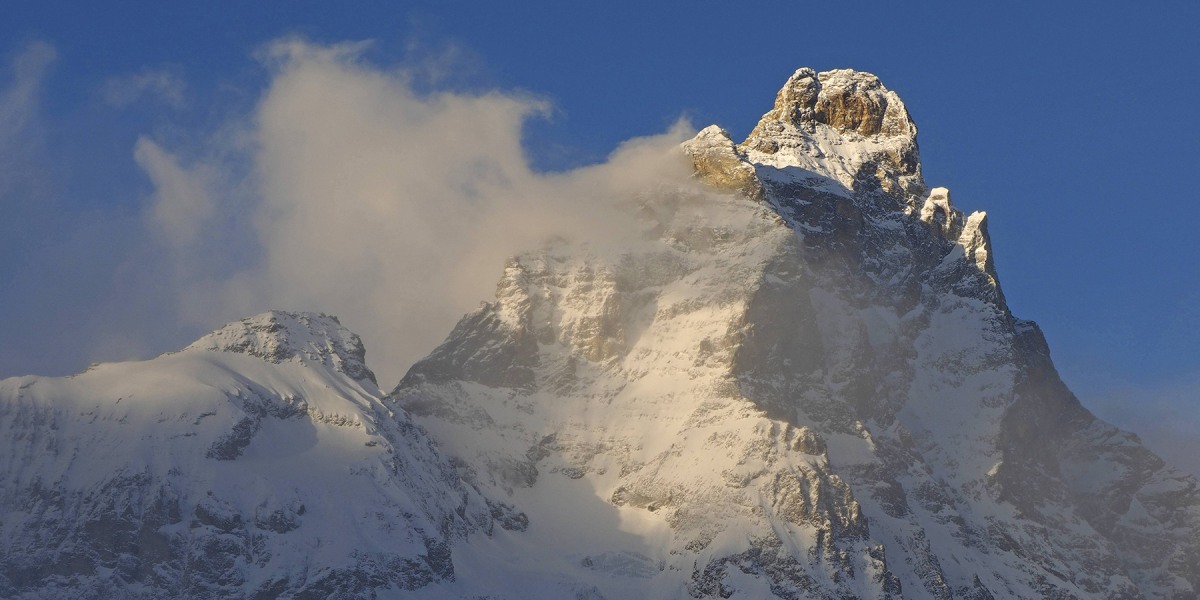Ungewohnte Perspektive: Das Matterhorn von Italien aus gesehen.